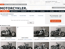 Tablet Screenshot of motorcykler.dk